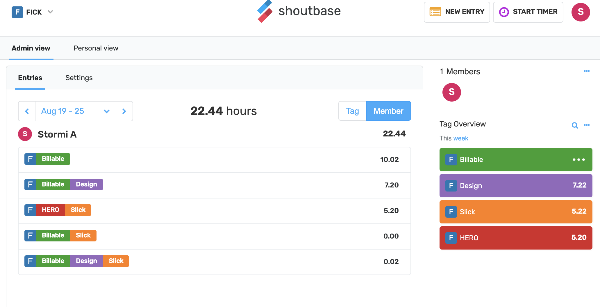 Shoutbase Team Dashboard