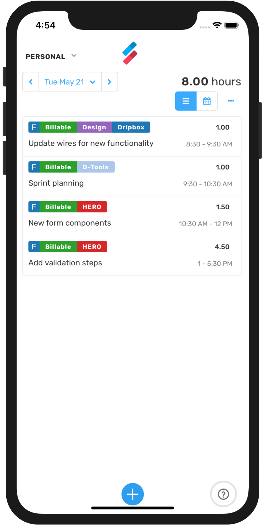 Shoutbase Mobile iOS Personal Dashboard