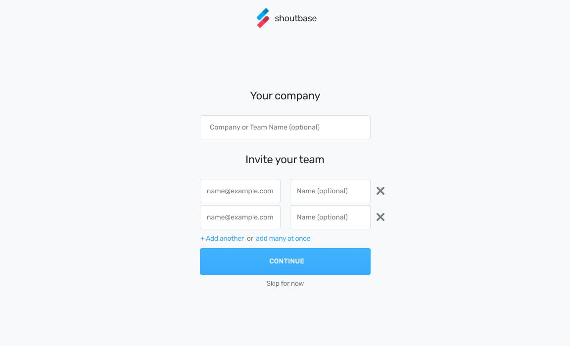 Wireframe - Company and team invites