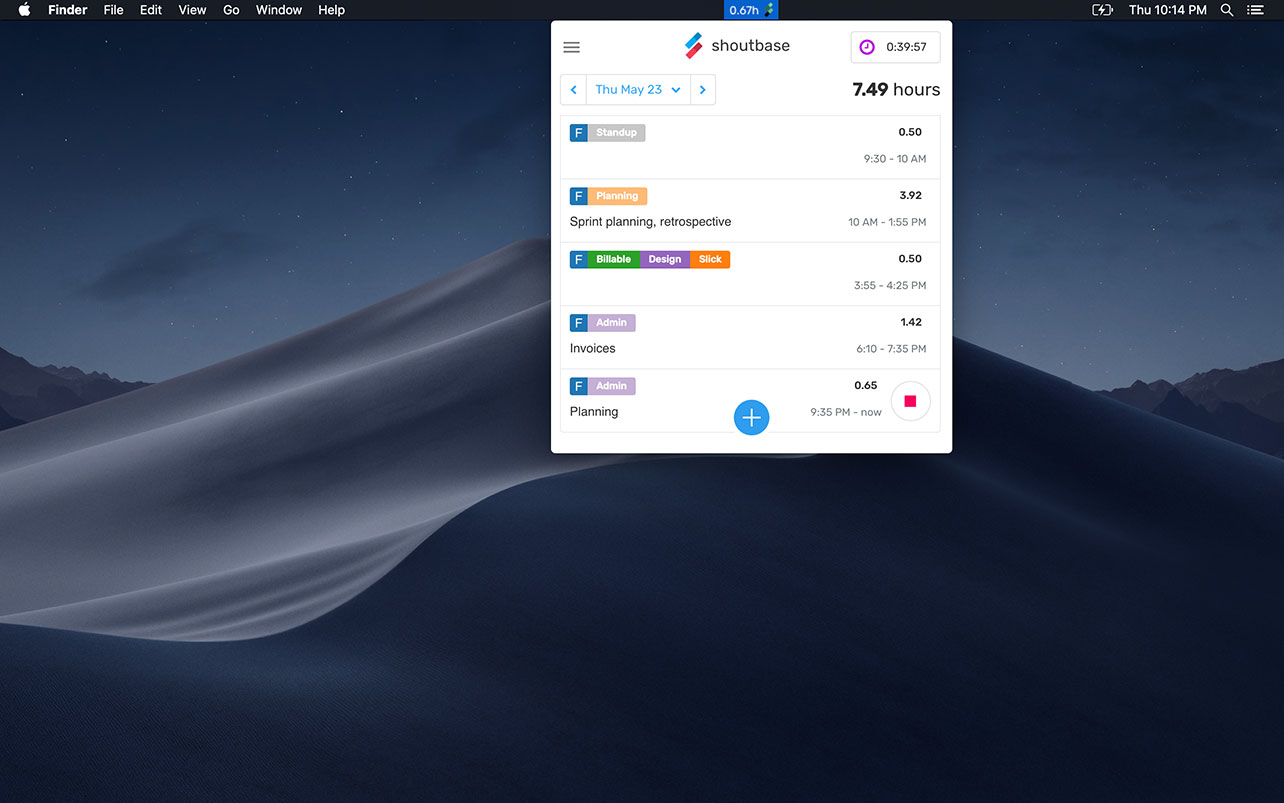 Shoutbase Mac Desktop App